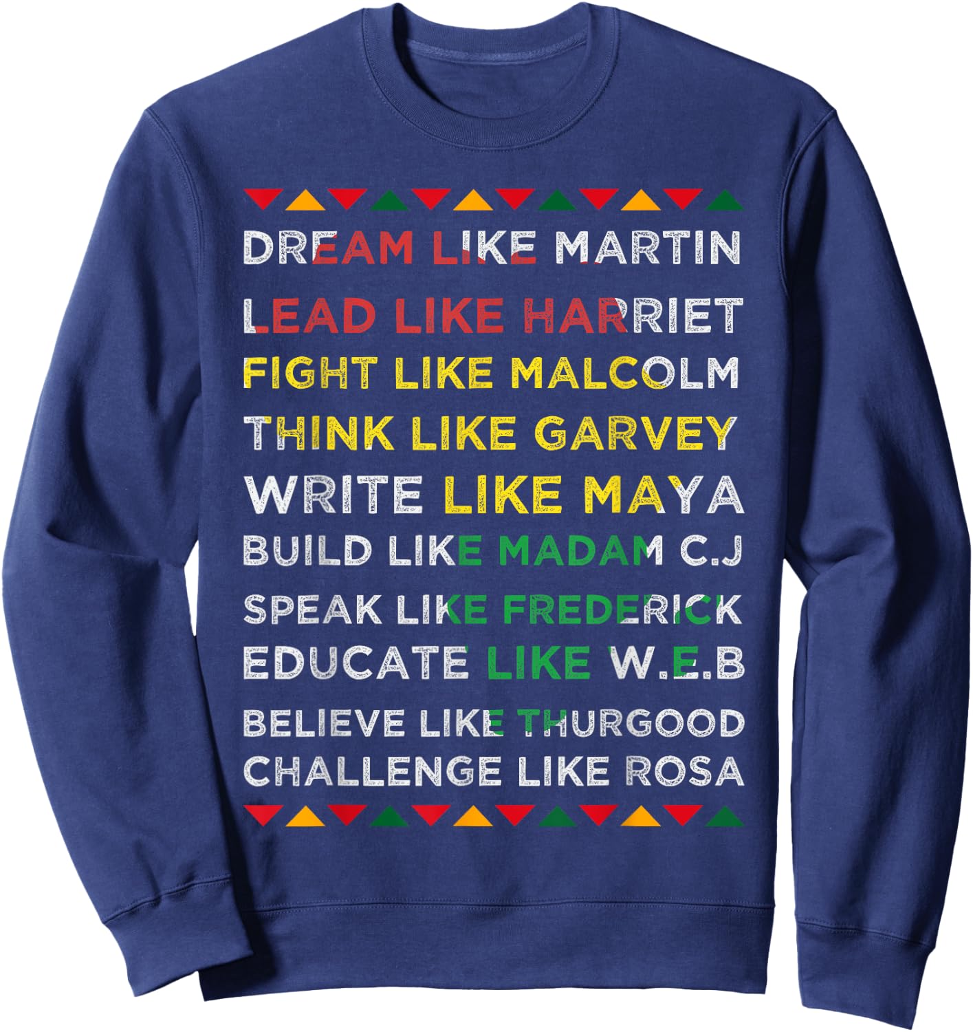 Black History Shirt Black History Month African American Sweatshirt - Sweatshirt | Navy