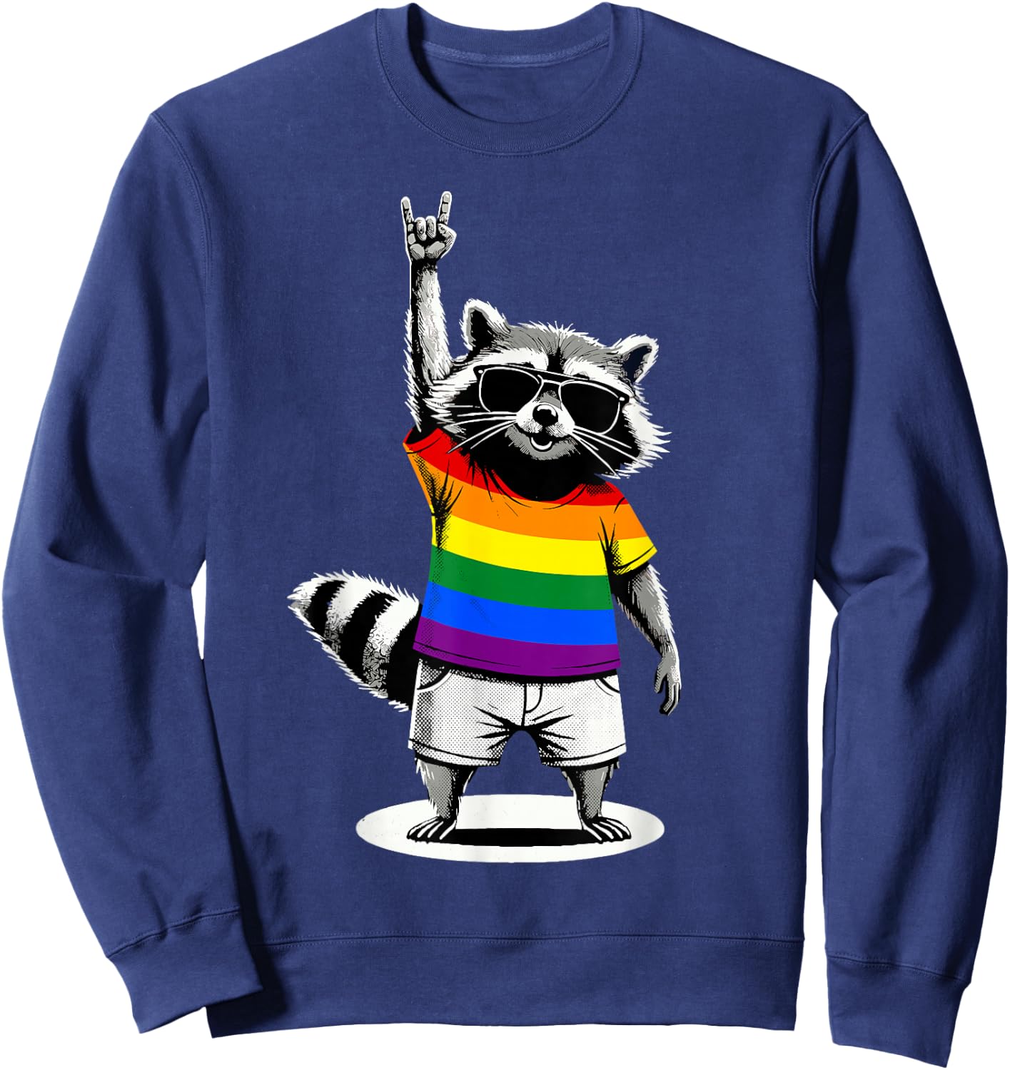 Waschbär LGBTQ Pride Month Sweatshirt - Sweatshirt | Navy