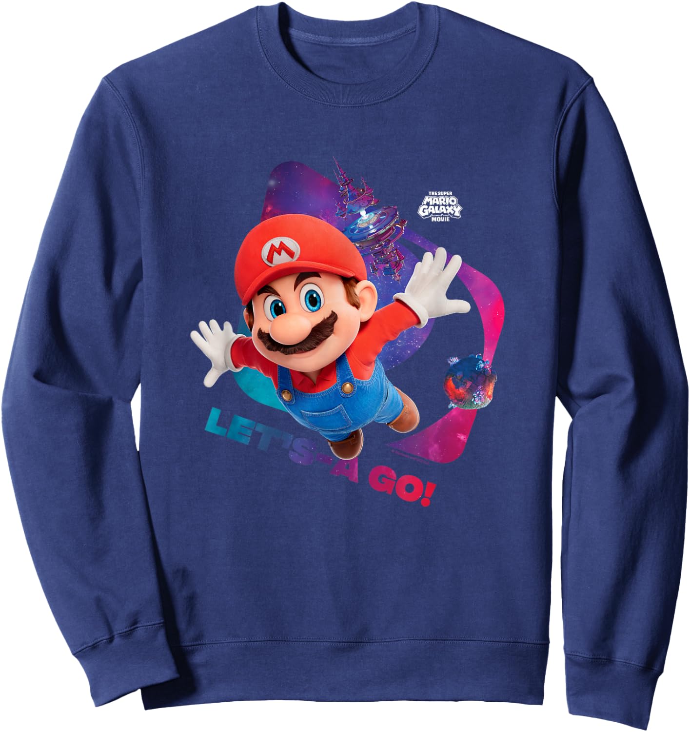 The Super Mario Galaxy Movie Let’s-A Go! Sweatshirt - Sweatshirt | Navy