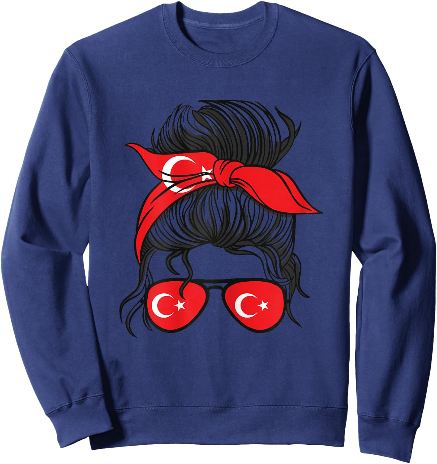 Turkiye Mädchen Türkei Mädchen Türkische kizi Frauen Türkische Flagge Sweatshirt - Sweatshirt | Navy