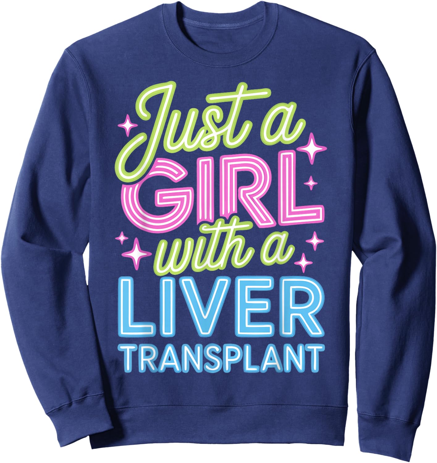 Girl Liver Transplant Recipient Sweatshirt - Sweatshirt | Navy