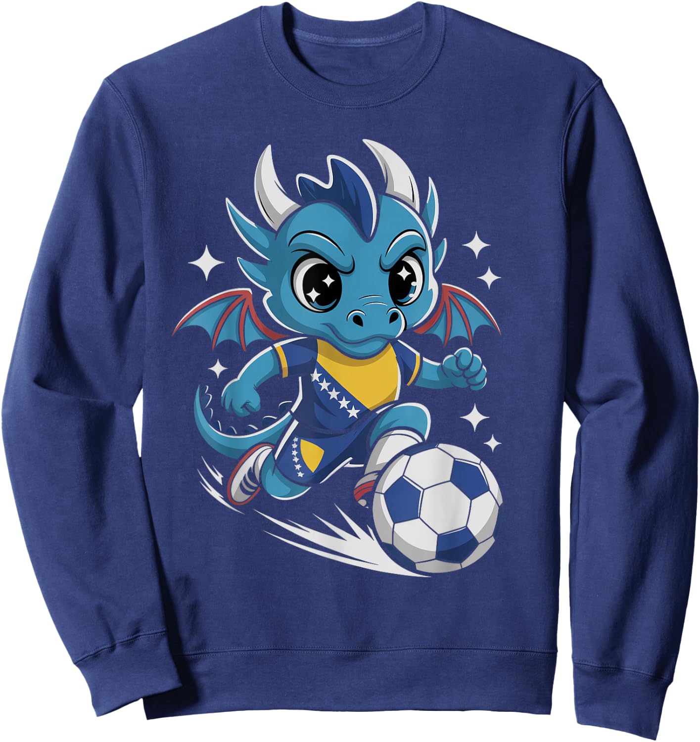 Vintage Bosnia Herzegovina Hajmo Bosno Country Pride Cheer Sweatshirt - Sweatshirt | Navy