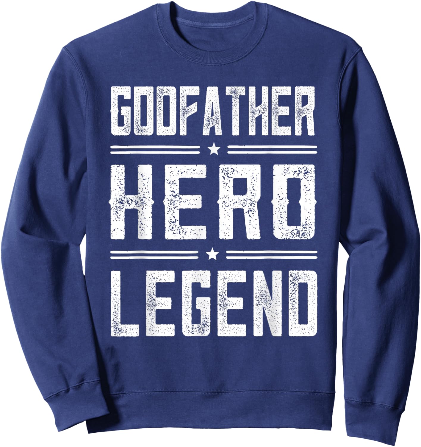 Godfather Hero Legend - Vintage Distressed Godfather Sweatshirt - Sweatshirt | Navy