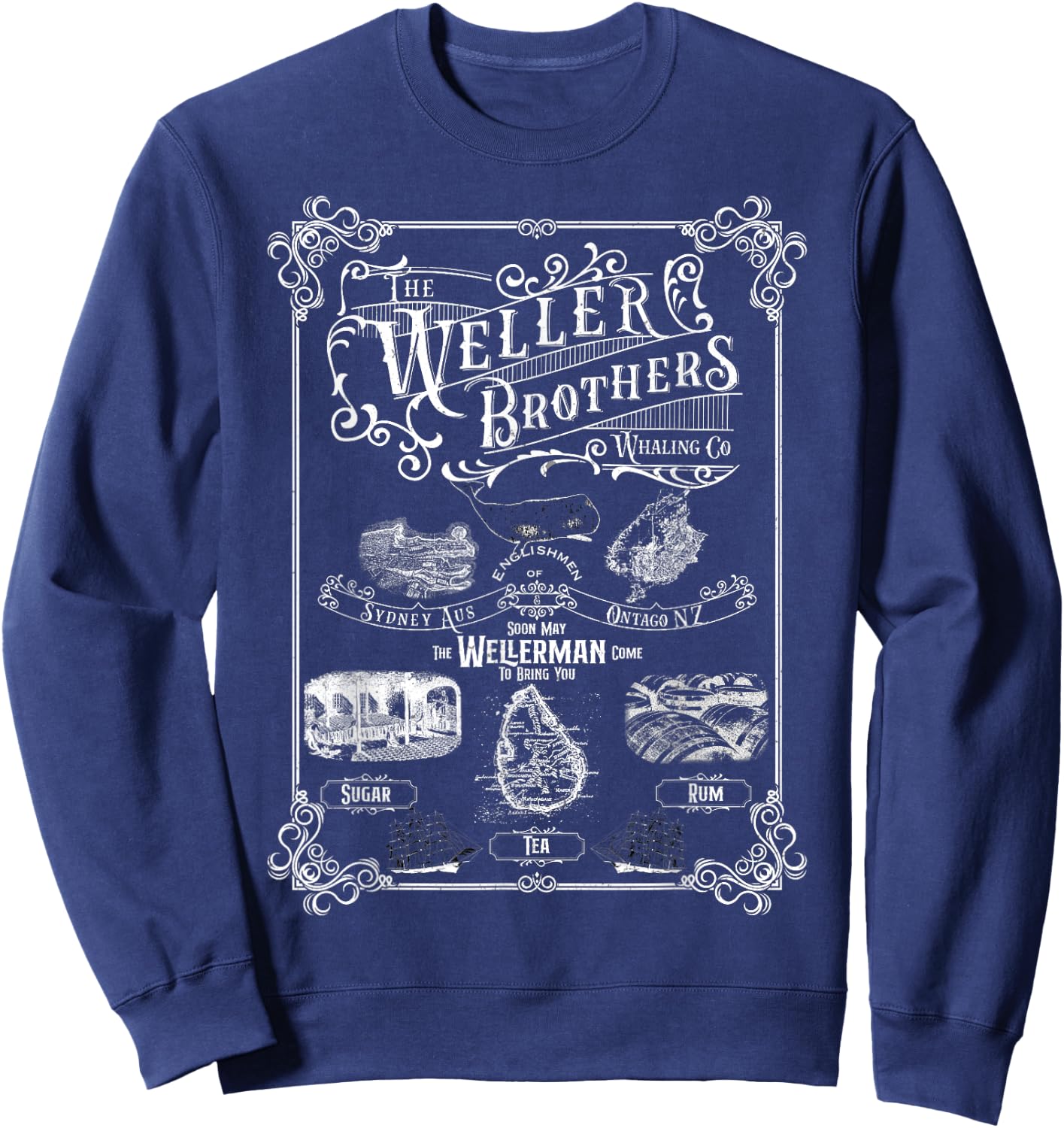 Wellerman Sea Shanty Weller Brothers Soon may the Wellerman Sweatshirt - Sweatshirt | Navy