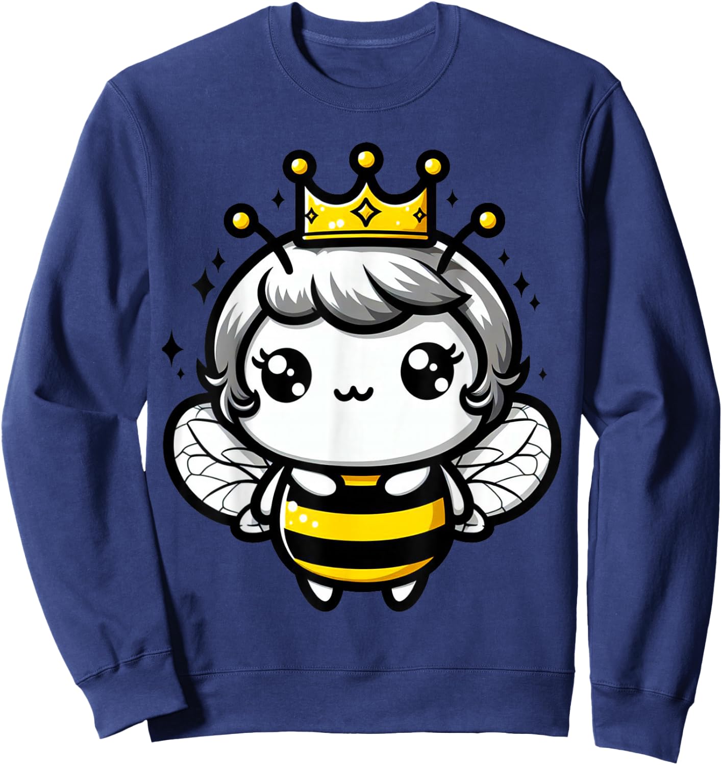 Queen Bee Crown Women Men Girls Honey Hive Bee Keeper Bee Sweatshirt - Sweatshirt | Navy