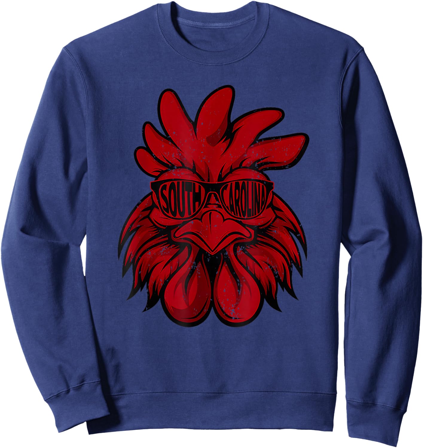 South Carolina Men Women Retro Cock Vintage State Varsity Sweatshirt - Sweatshirt | Navy