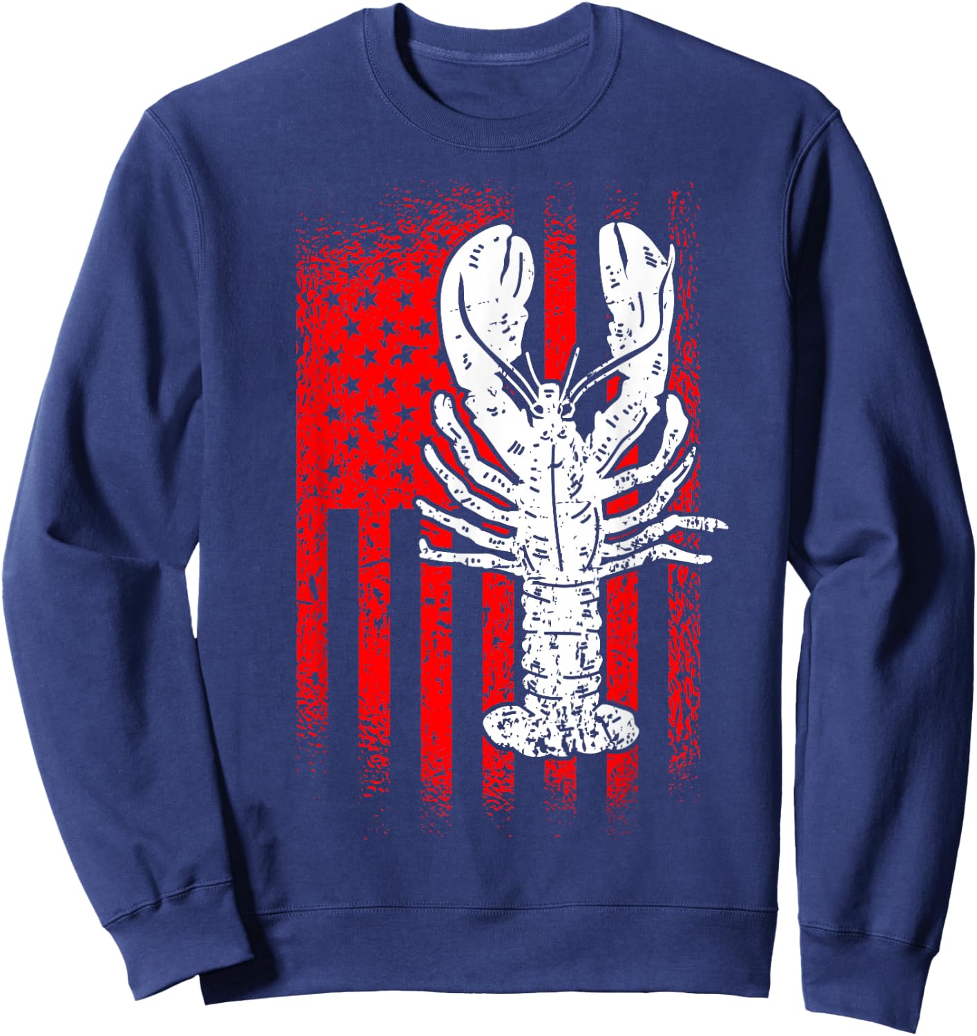 American Lobster USA Seafood Lover Sweatshirt - Sweatshirt | Navy