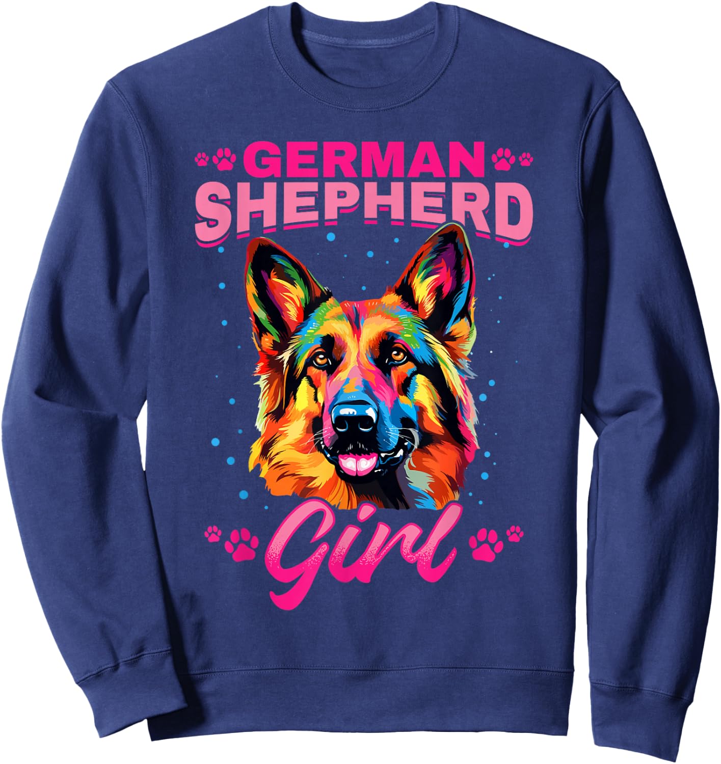 German Shepherd Dog Breed German Shepherd Girl Sweatshirt - Sweatshirt | Navy