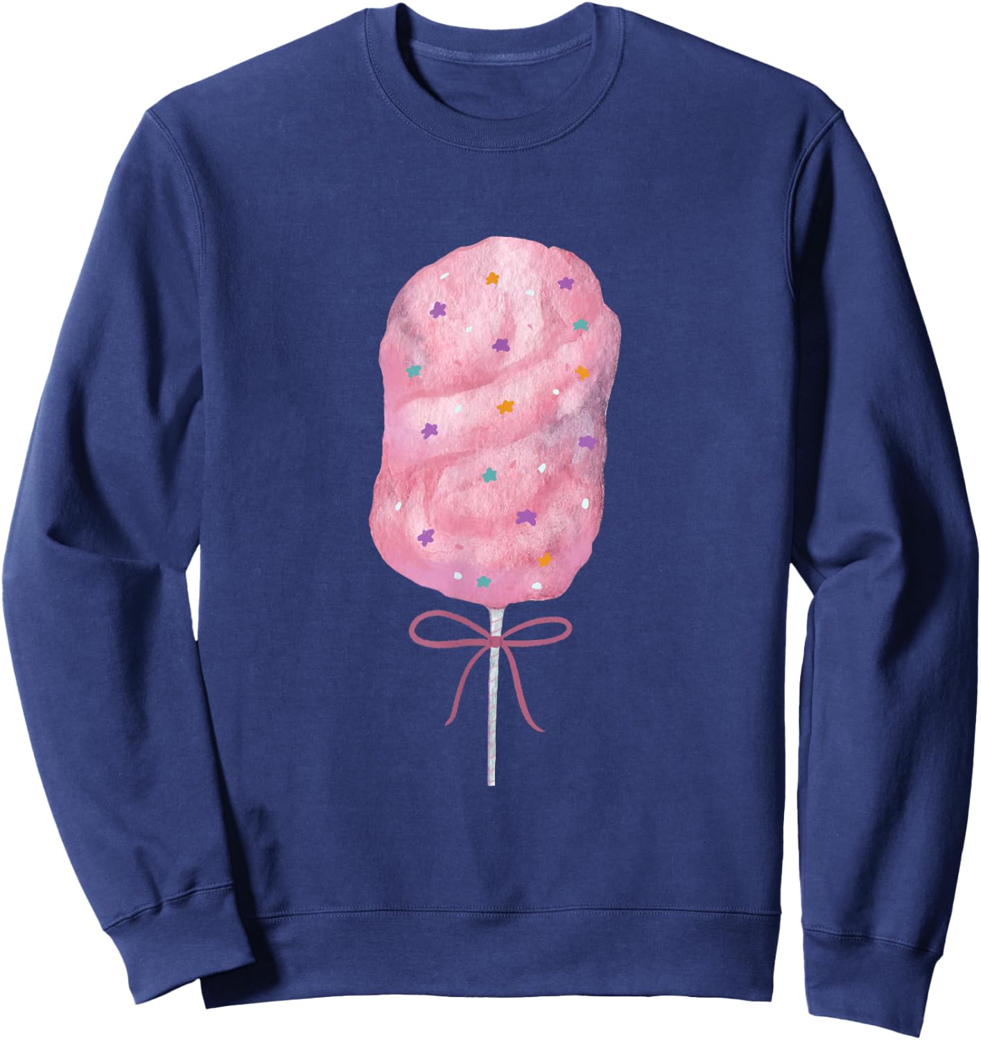 Pink Cotton Candy State Fair Food , black Sweatshirt - Sweatshirt | Navy