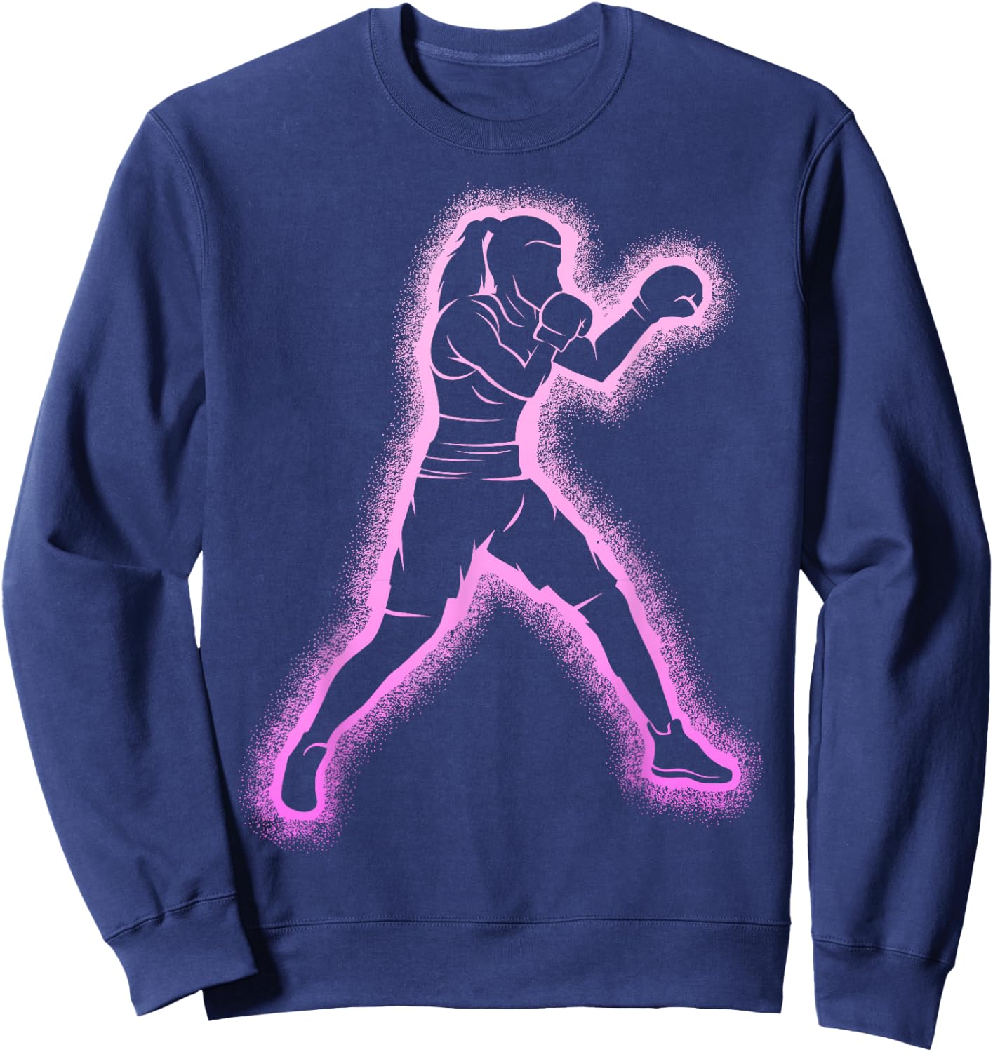 Boxing Boxer, Boxing Girl, Women's Sweatshirt - Sweatshirt | Navy