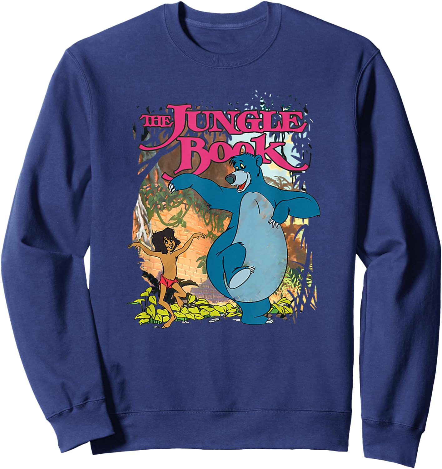 Disney The Jungle Book Mowgli & Baloo Dancing Friends Small Sweatshirt - Sweatshirt | Navy