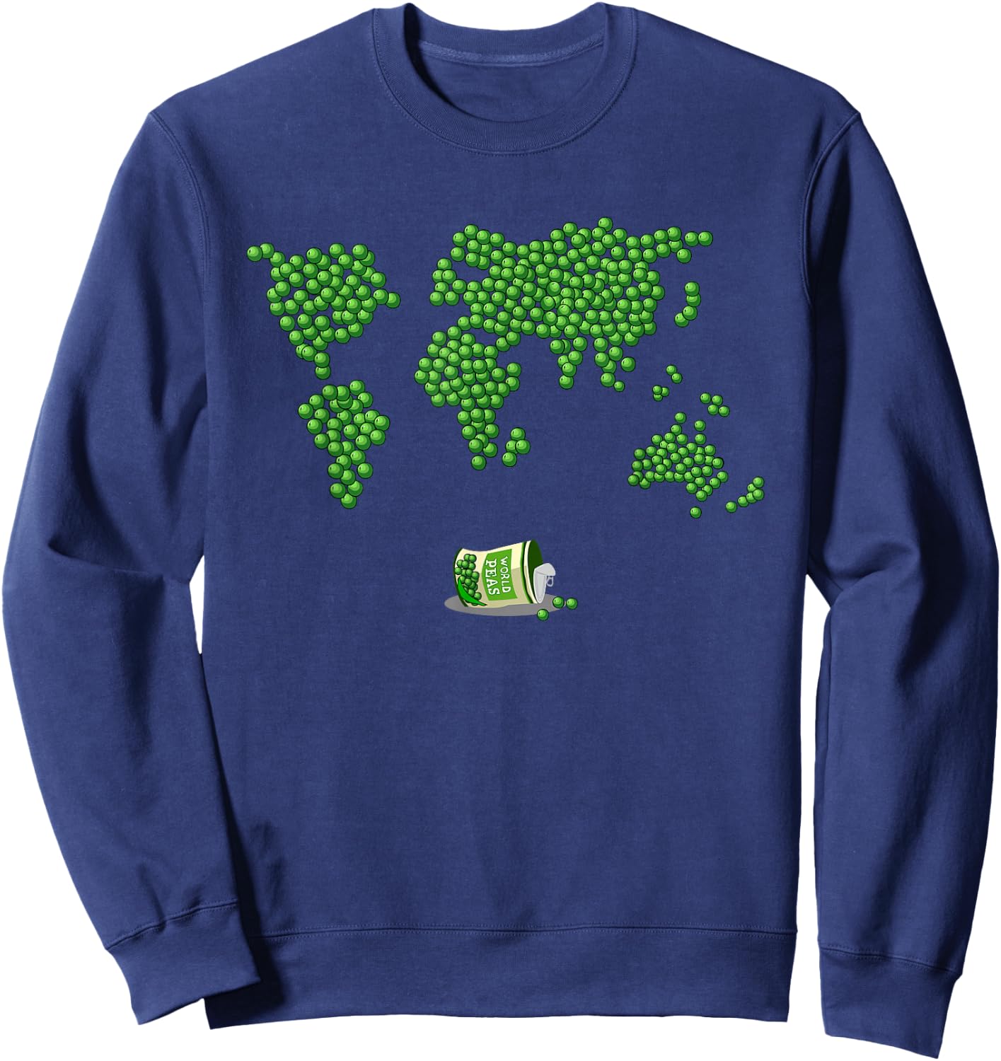 World Peas Pun Gifts Sarcastic Dad Joke Funny Pun Sweatshirt - Sweatshirt | Navy