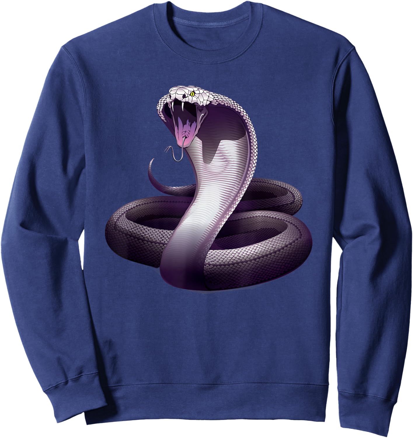 Snake cobra for lover Hissing Distressed Bite Venom Sweatshirt - Sweatshirt | Navy