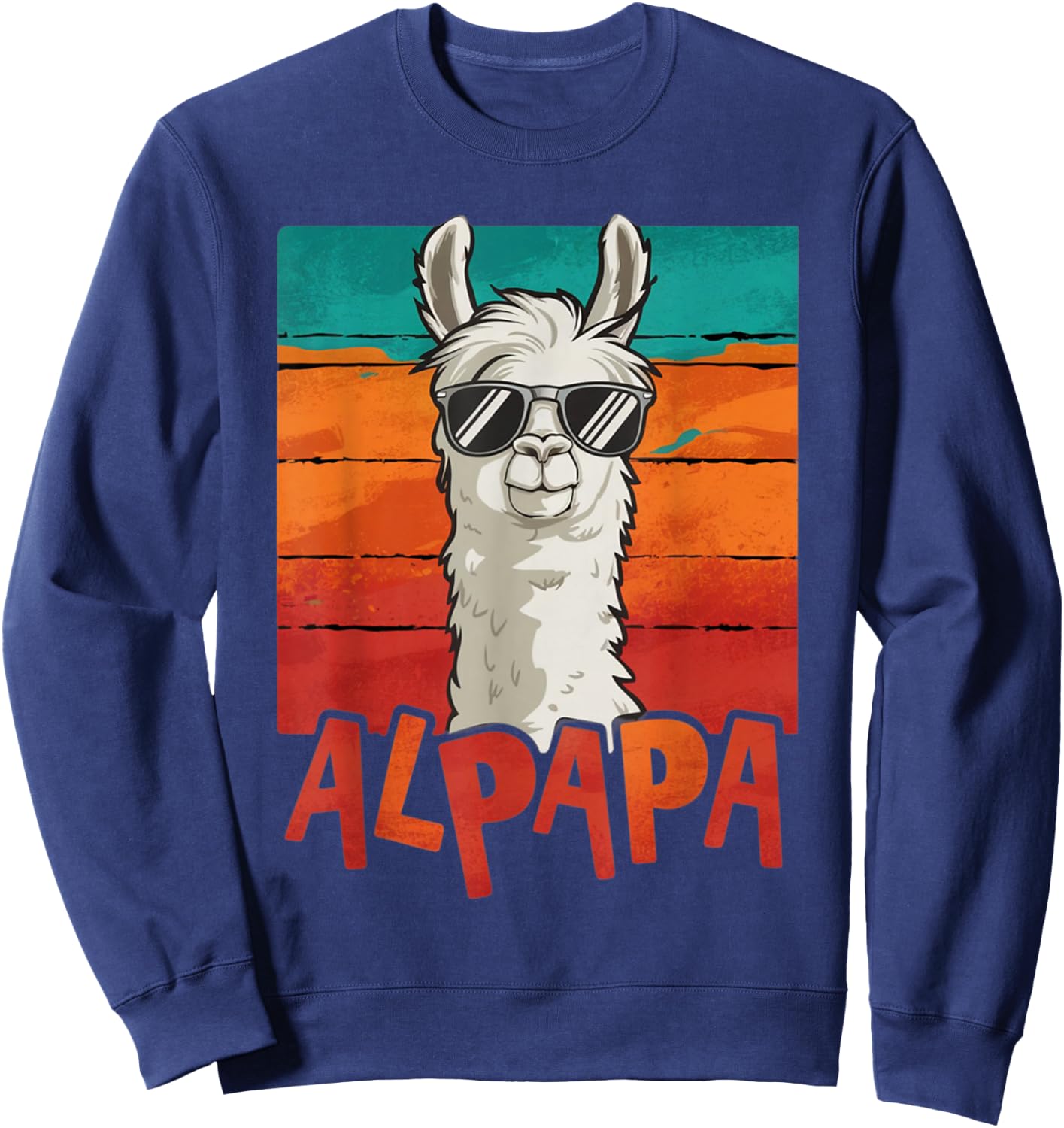 Alpaka Best Dad Alpaka Vatertagsgeschenk für Papa Sweatshirt - Sweatshirt | Navy