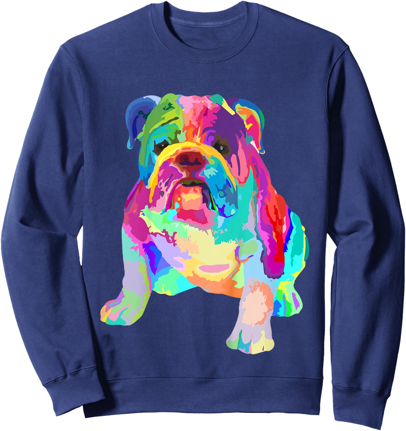 Boys Colorful Cool Girls Shirts English Bulldog Kids Sweatshirt - Sweatshirt | Navy