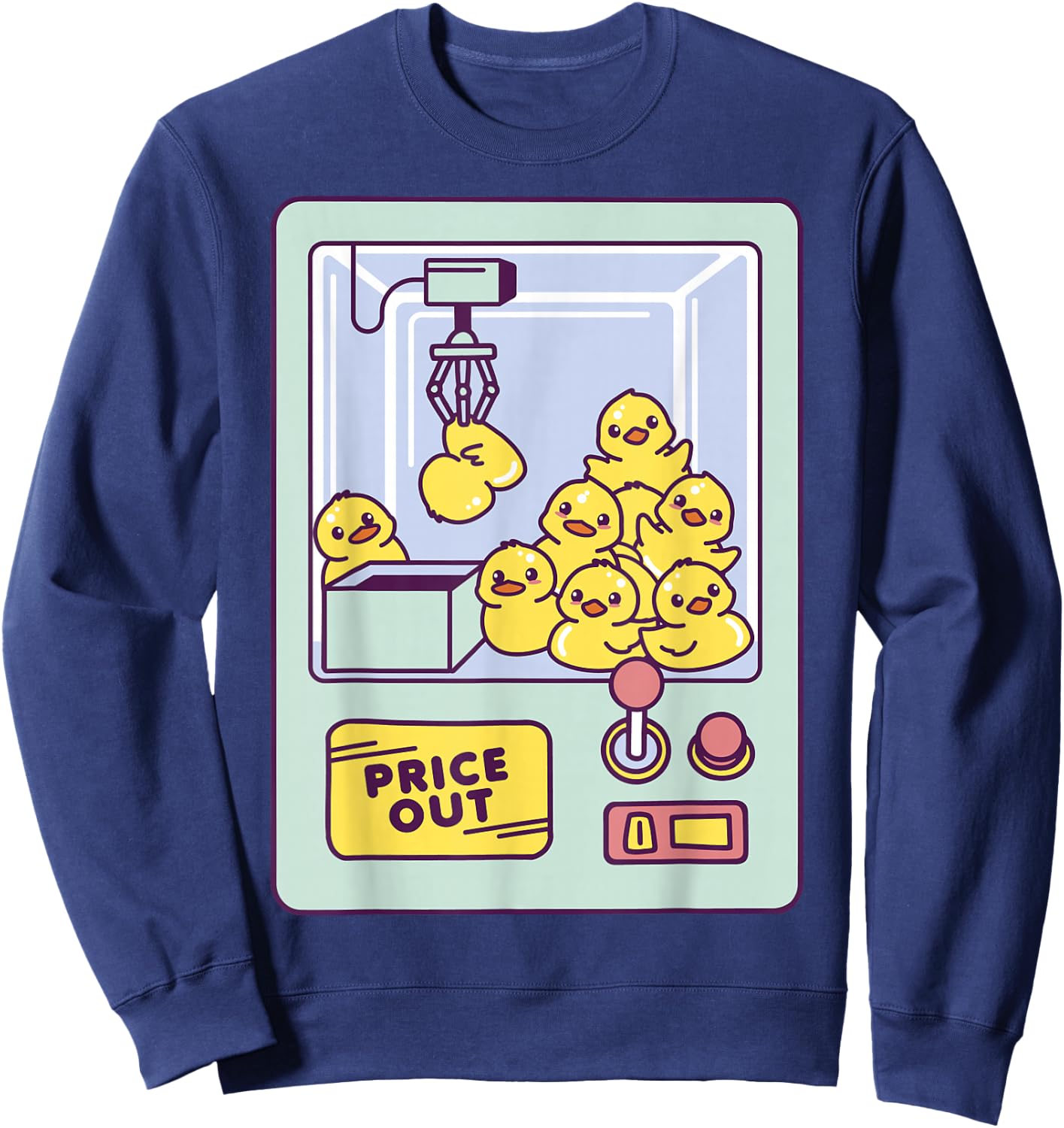 Duck Machine Design Playful Claw Toy Ducks Sweatshirt - Sweatshirt | Navy