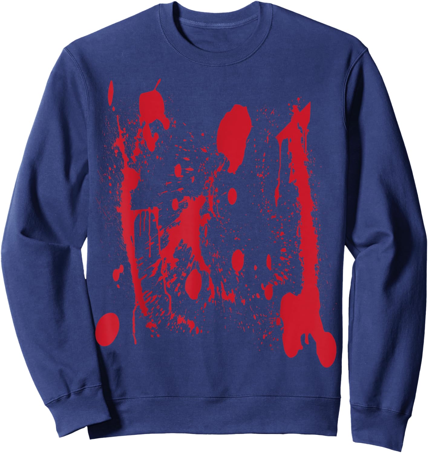 Blood Splatter Halloween Zombie Victim Sweatshirt - Sweatshirt | Navy