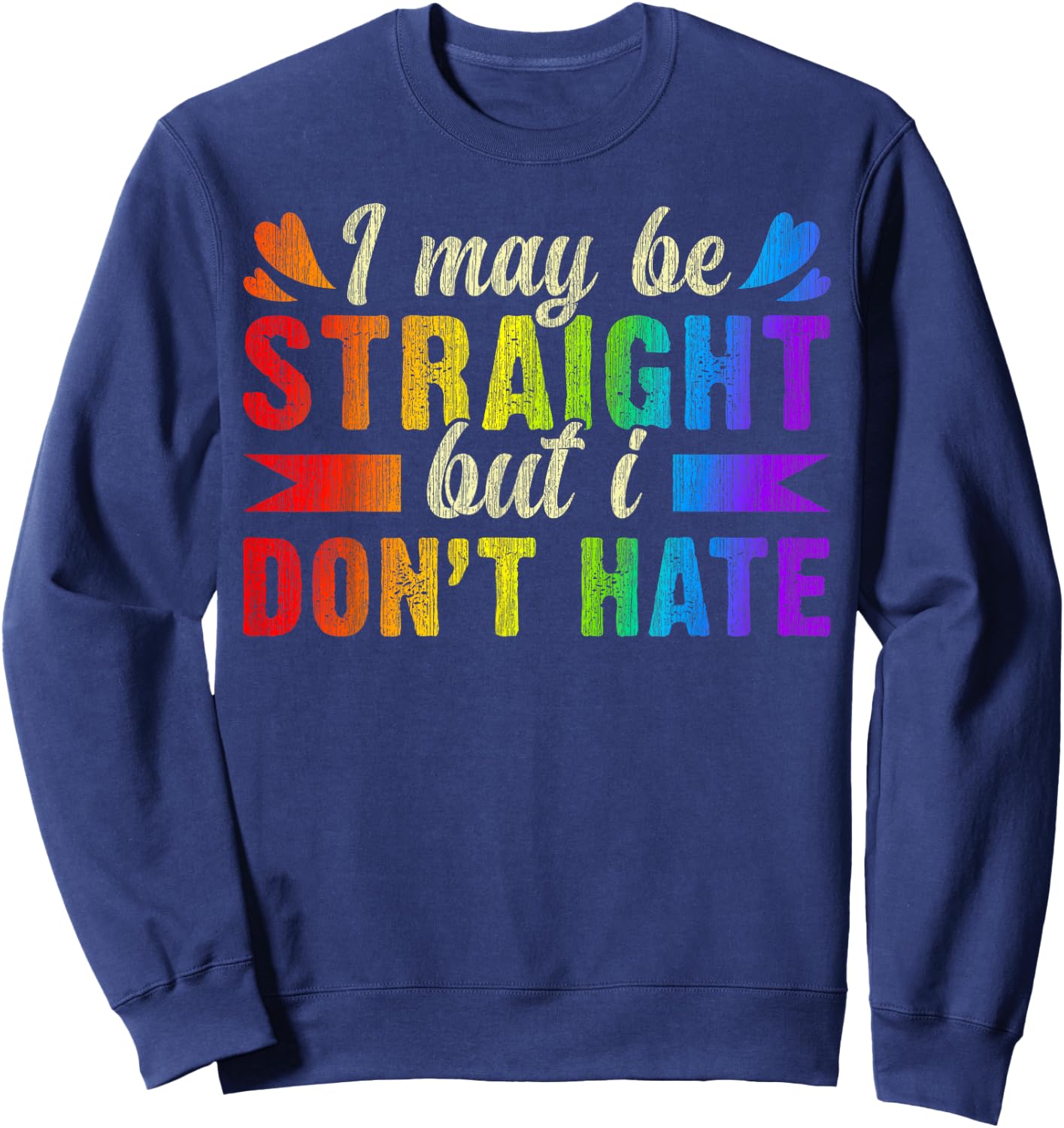 Verbündeter, Rainbow LGBT Gay Pride Ally Sweatshirt - Sweatshirt | Navy