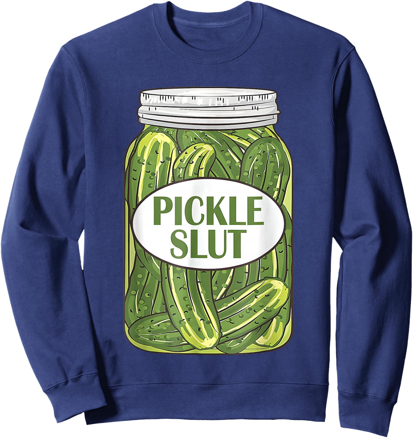 Pickle Funny Tin Cucumber , black Sweatshirt - Sweatshirt | Navy