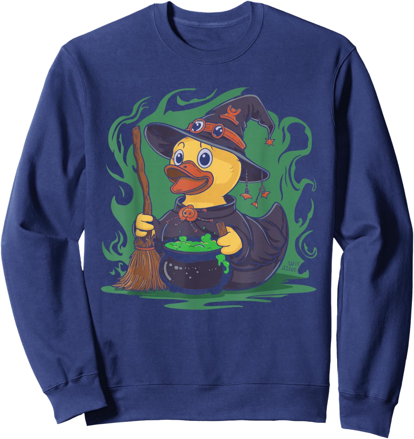 Rubber Duck Witch Rubber Duckie Costume Party Sweatshirt - Sweatshirt | Navy