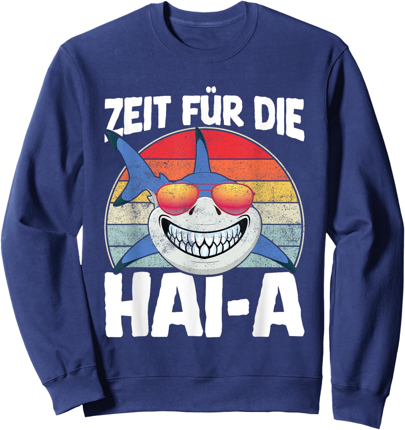 Zeit Für Die Haia Hai Schlafshirt Müde Pyjama Lustig Schlaf Sweatshirt - Sweatshirt | Navy