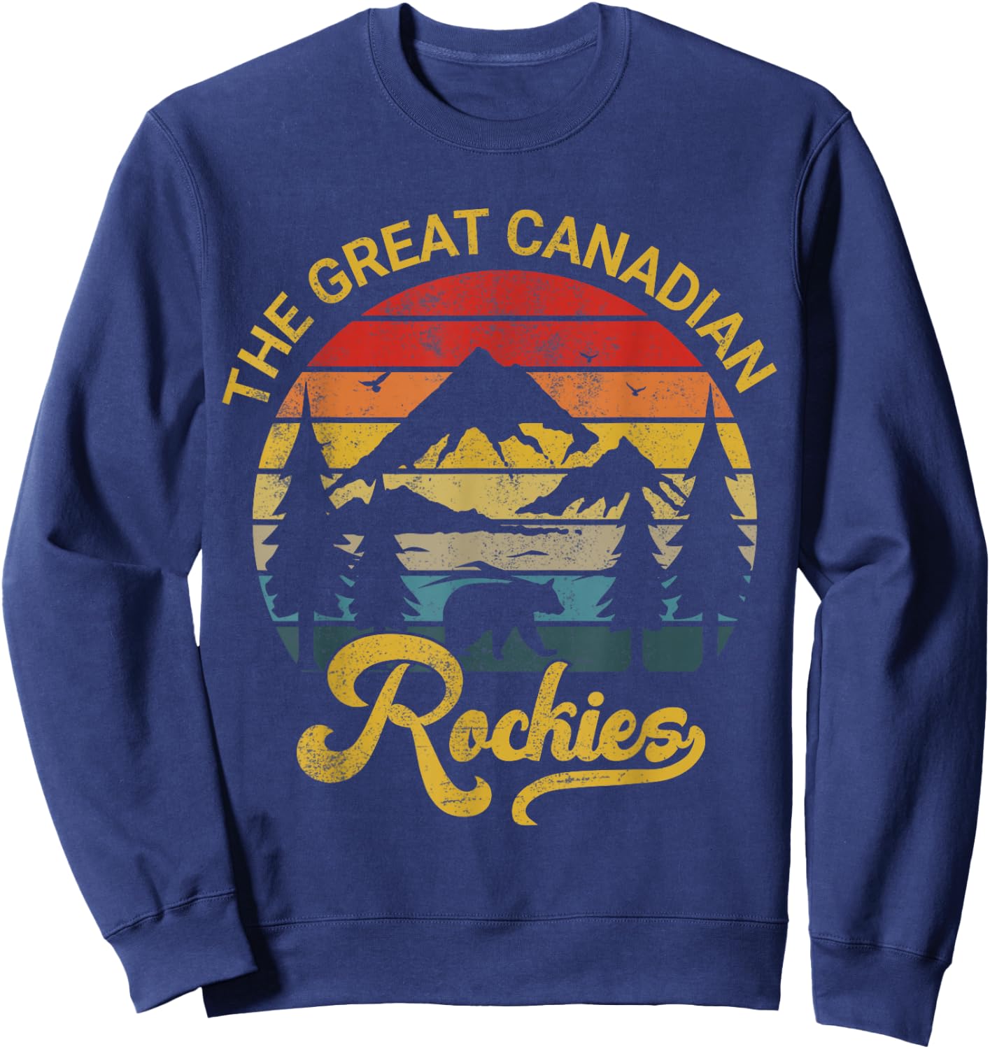 retro vintage Canadian Rockies souvenir Sweatshirt - Sweatshirt | Navy