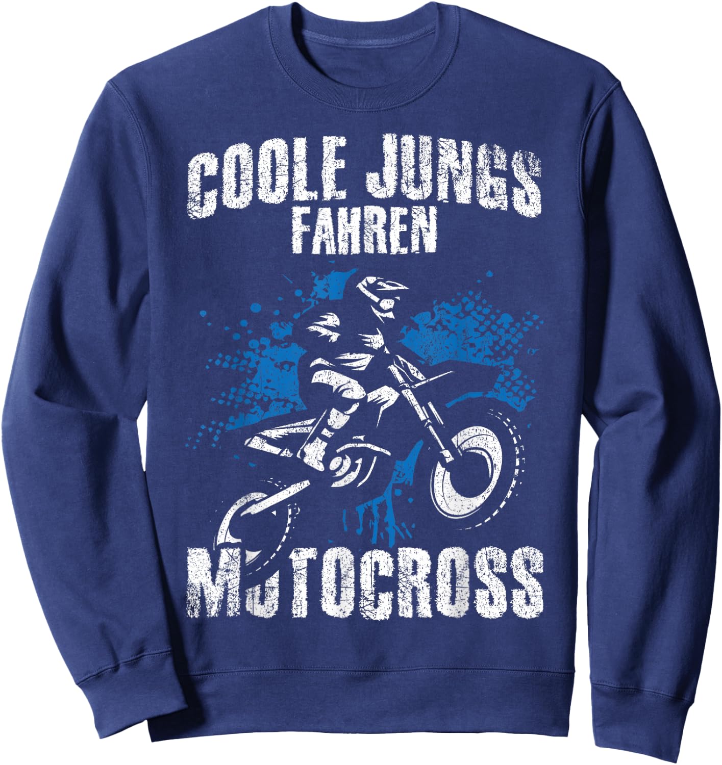 Coole Boys Driving Motocross - Dirt Biker Children's , black, s Sweatshirt - Sweatshirt | Navy