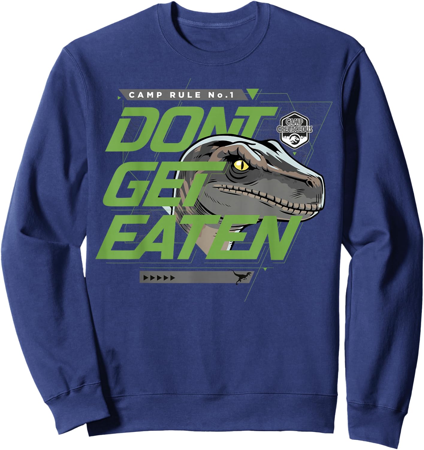 Jurassic World: Camp Cretaceous Rule 1 Don't Get Eaten Sweatshirt - Sweatshirt | Navy