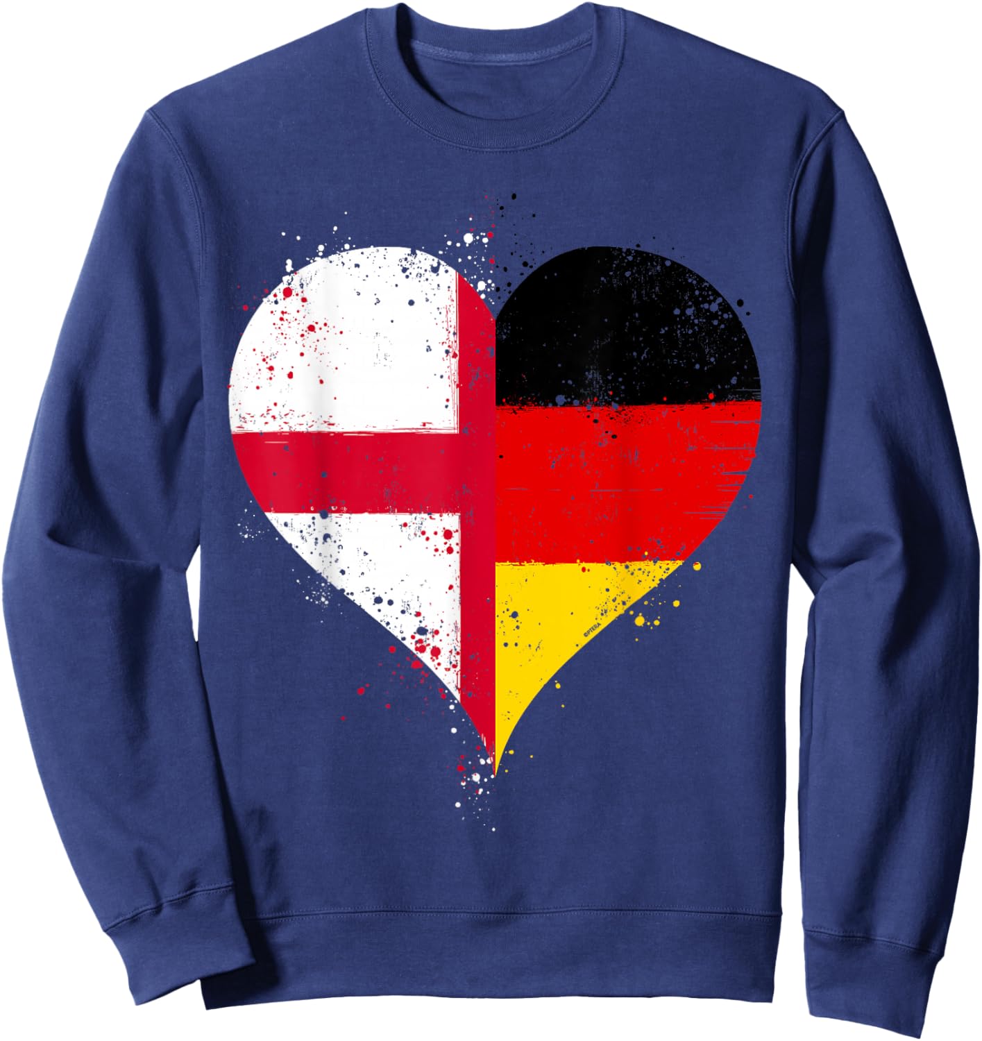 Coole Deutschland England Flagge für Englisch Deutsch Stolz Sweatshirt - Sweatshirt | Navy