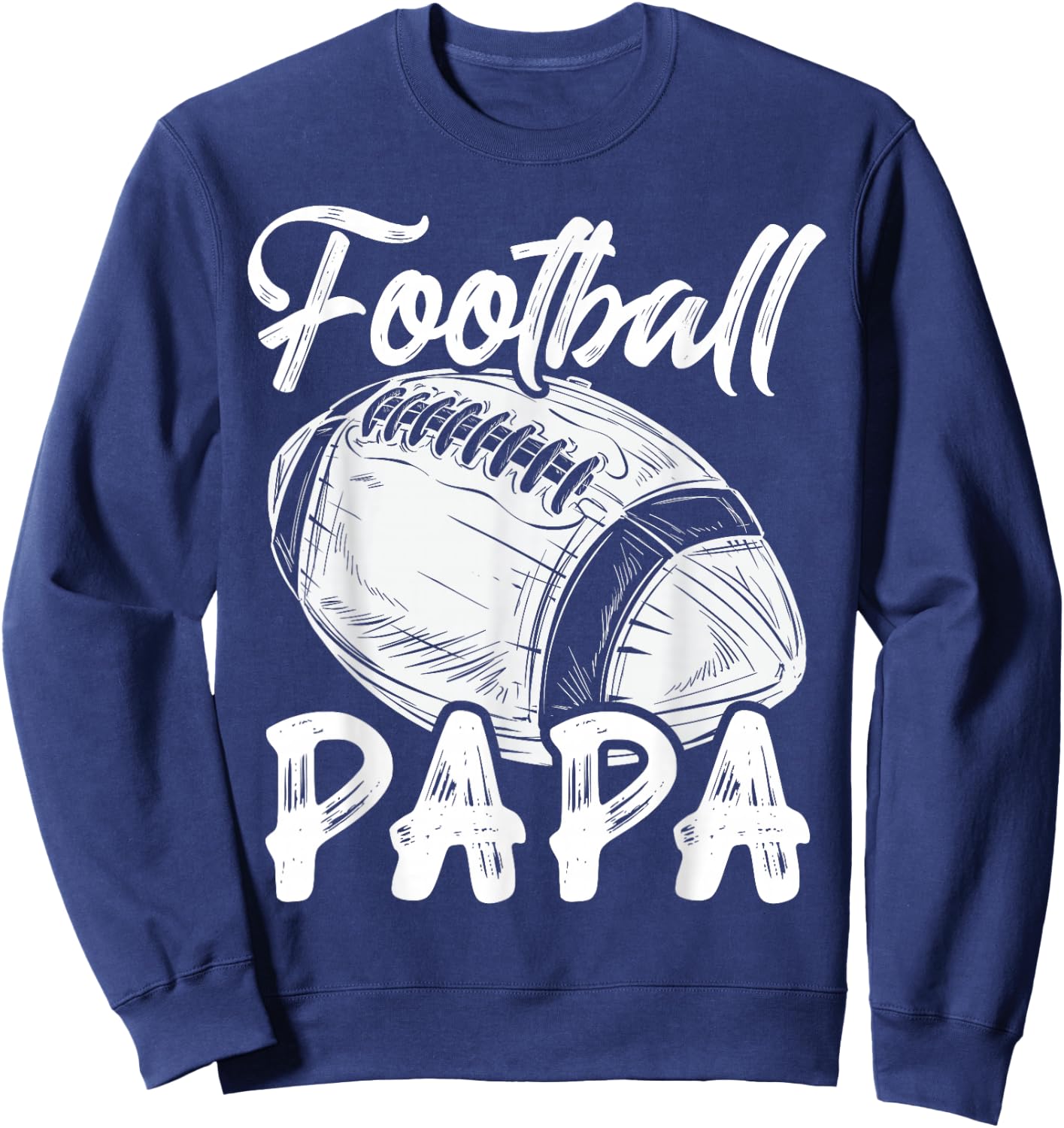 Football Papa Family Matching Players Fathers Day Sweatshirt - Sweatshirt | Navy