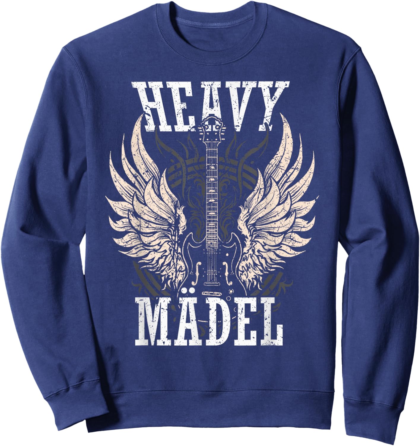 Women's Heavy Girls Rocker Metal , black Sweatshirt - Sweatshirt | Navy