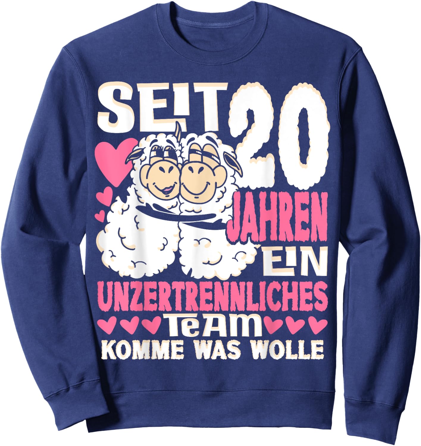 Porzellanhochzeit 20 Jahre Verheiratet Hochzeitstag Sweatshirt - Sweatshirt | Navy