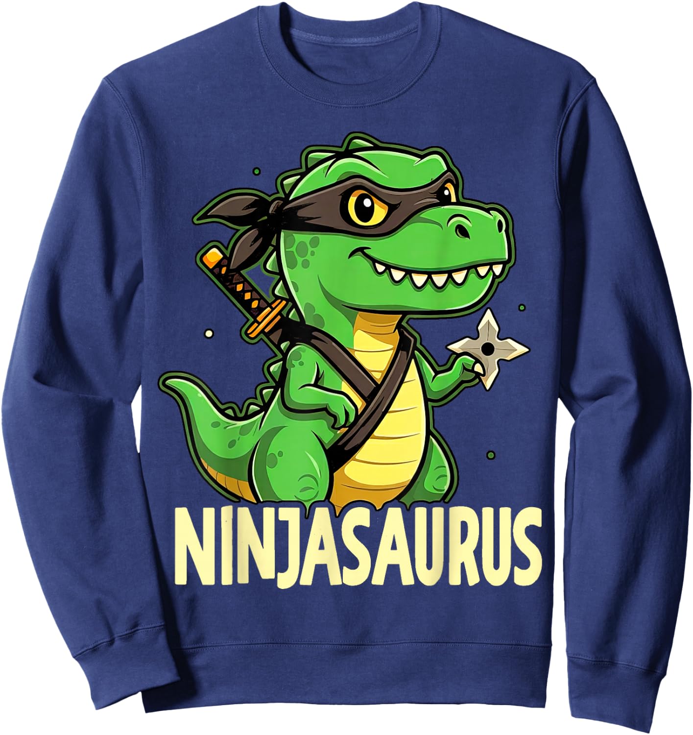 Funny Dinosaur Karate Ninja Martial Arts Funny Boys Kids Sweatshirt - Sweatshirt | Navy