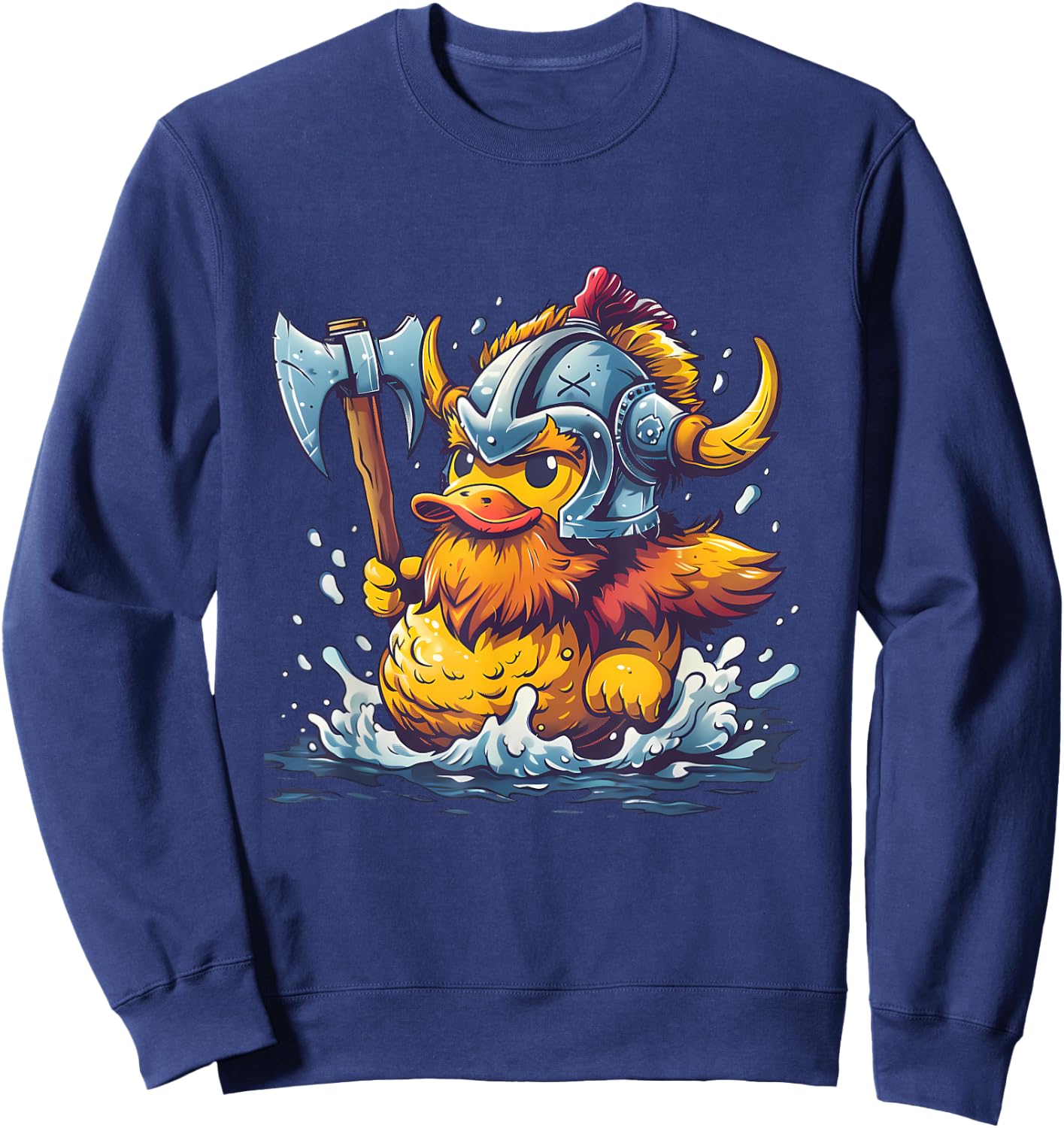 Rubber Duck Viking Helmet Rubber Duck Sweatshirt - Sweatshirt | Navy