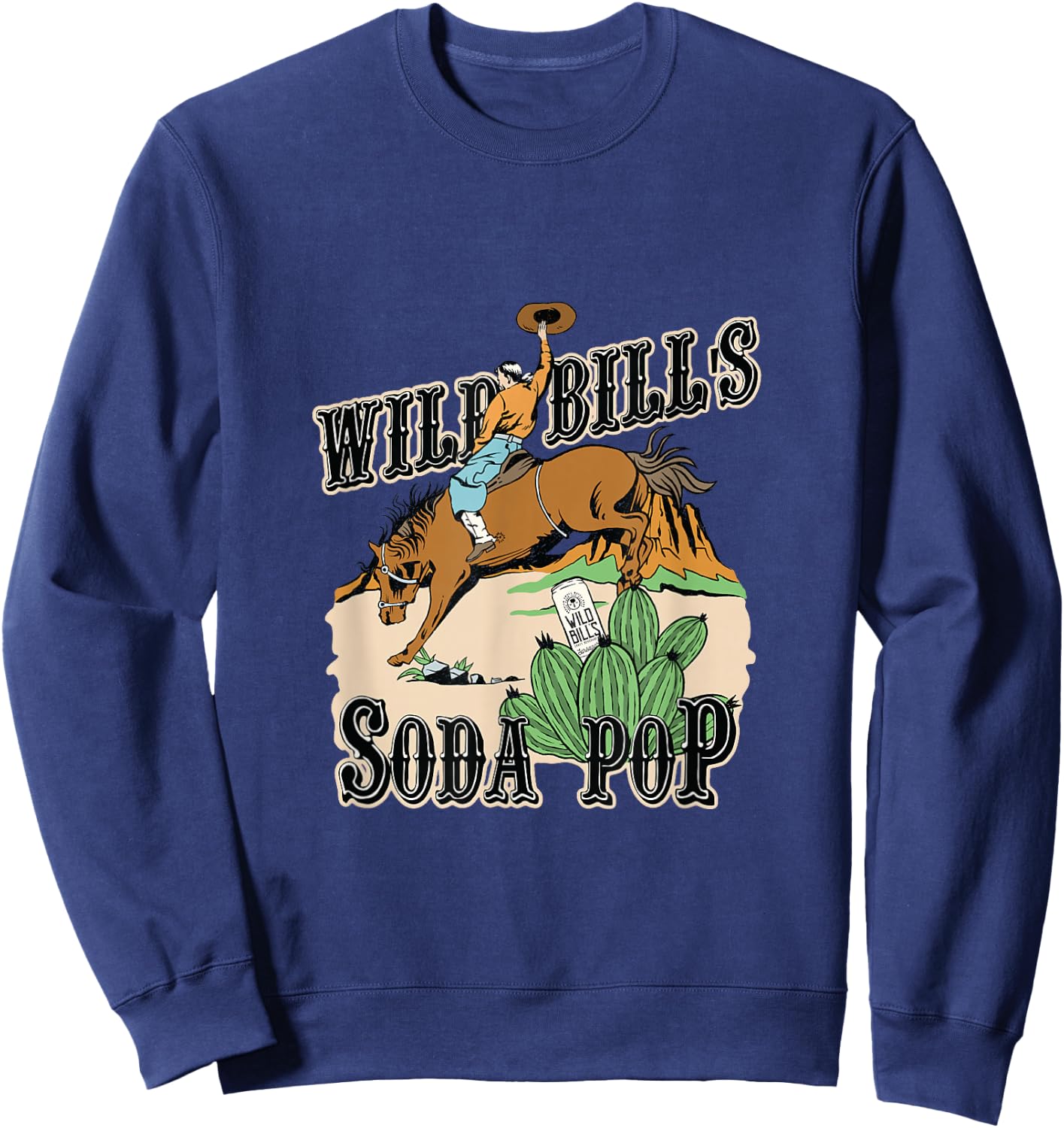 Buckin' Bronco Desert: Wild Bill's Classic Sarsaparilla Sweatshirt - Sweatshirt | Navy