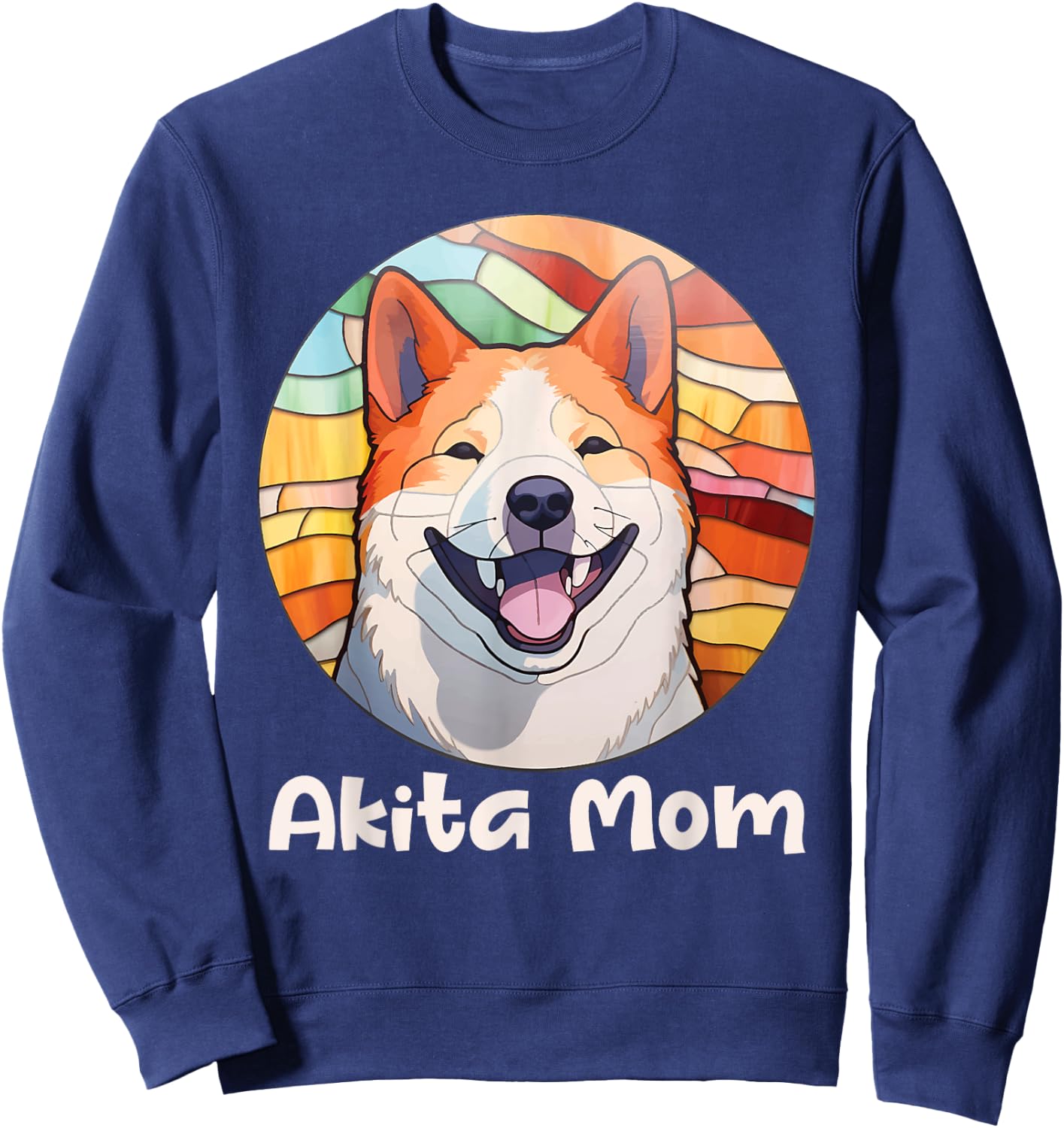 Akita Mom - Vintage Mother's Day Dog Lover Pet Trainer Women Kids Sweatshirt - Sweatshirt | Navy