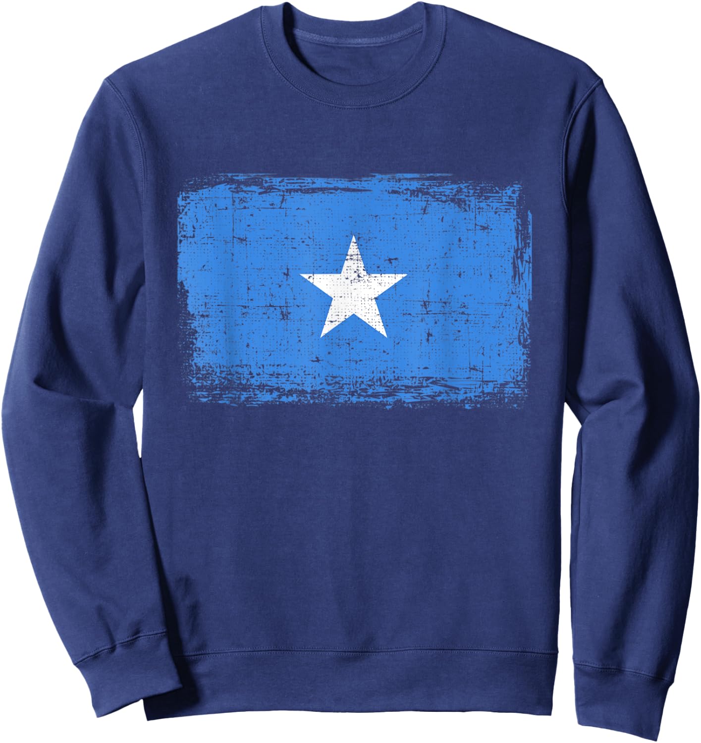 Somalia Flag T Shirt Distressed Vintage Sweatshirt - Sweatshirt | Navy