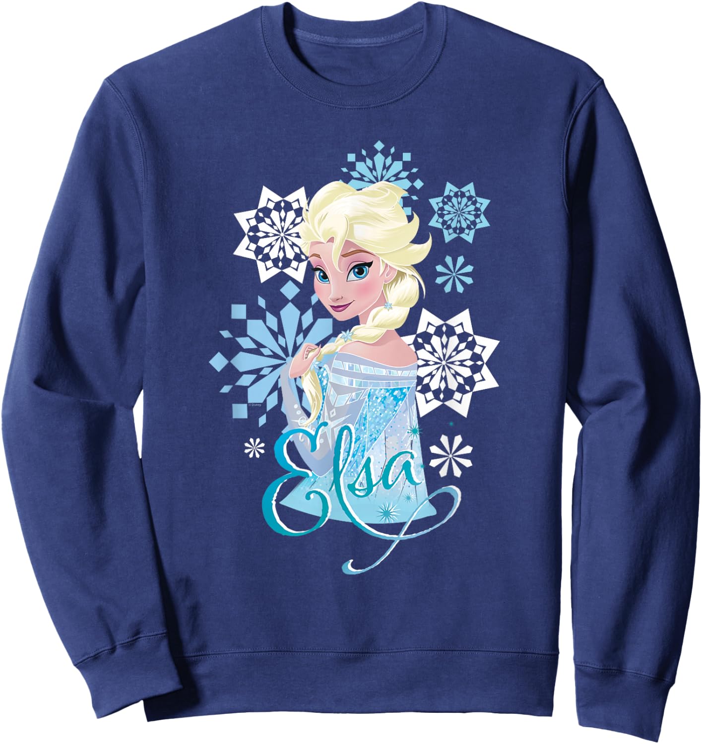 Frozen Elsa Snowflakes Sweatshirt - Sweatshirt | Navy