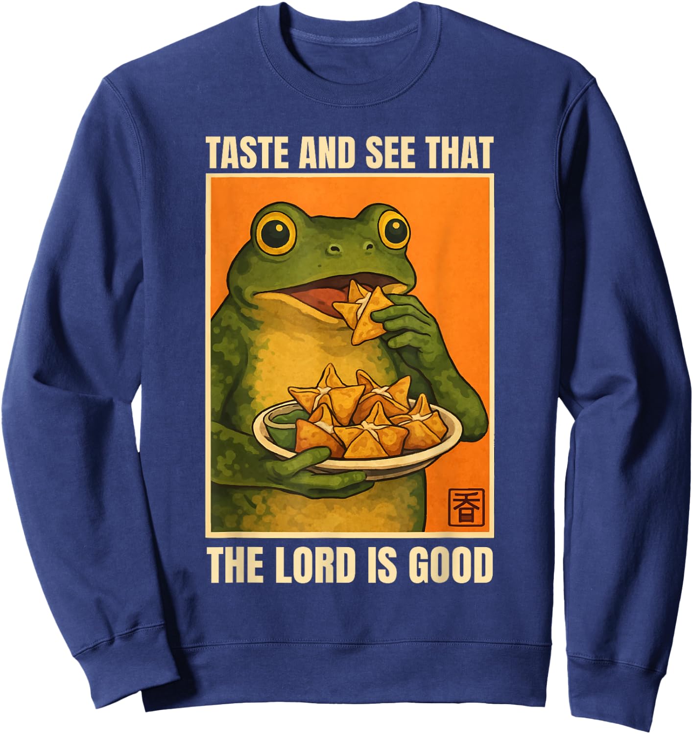 Funny Crab Rangoon Goon Lover Sweatshirt - Sweatshirt | Navy