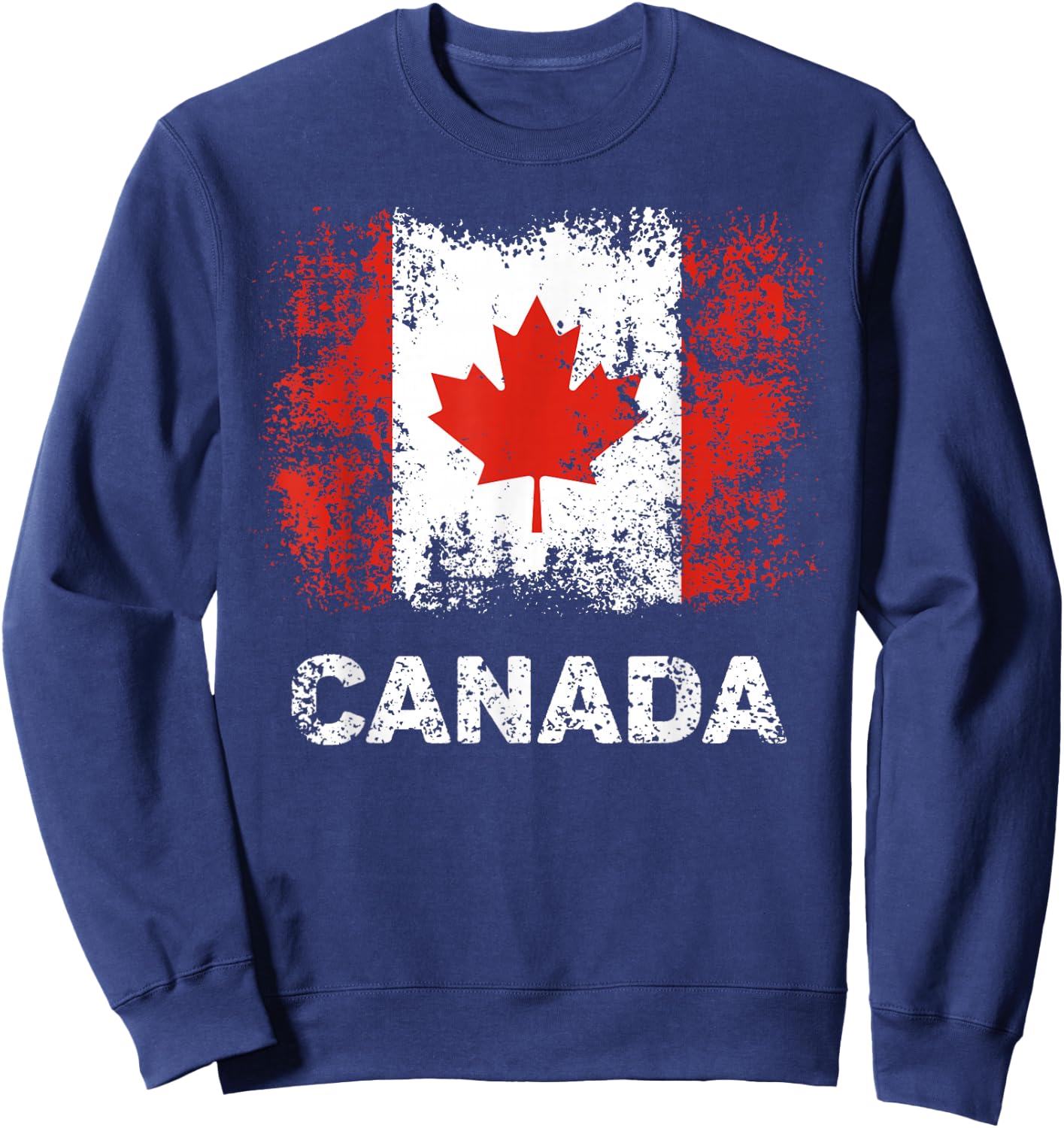 Canada Flag Shirt Maple Leaf Patriotic Canadian Flag , black Sweatshirt - Sweatshirt | Navy