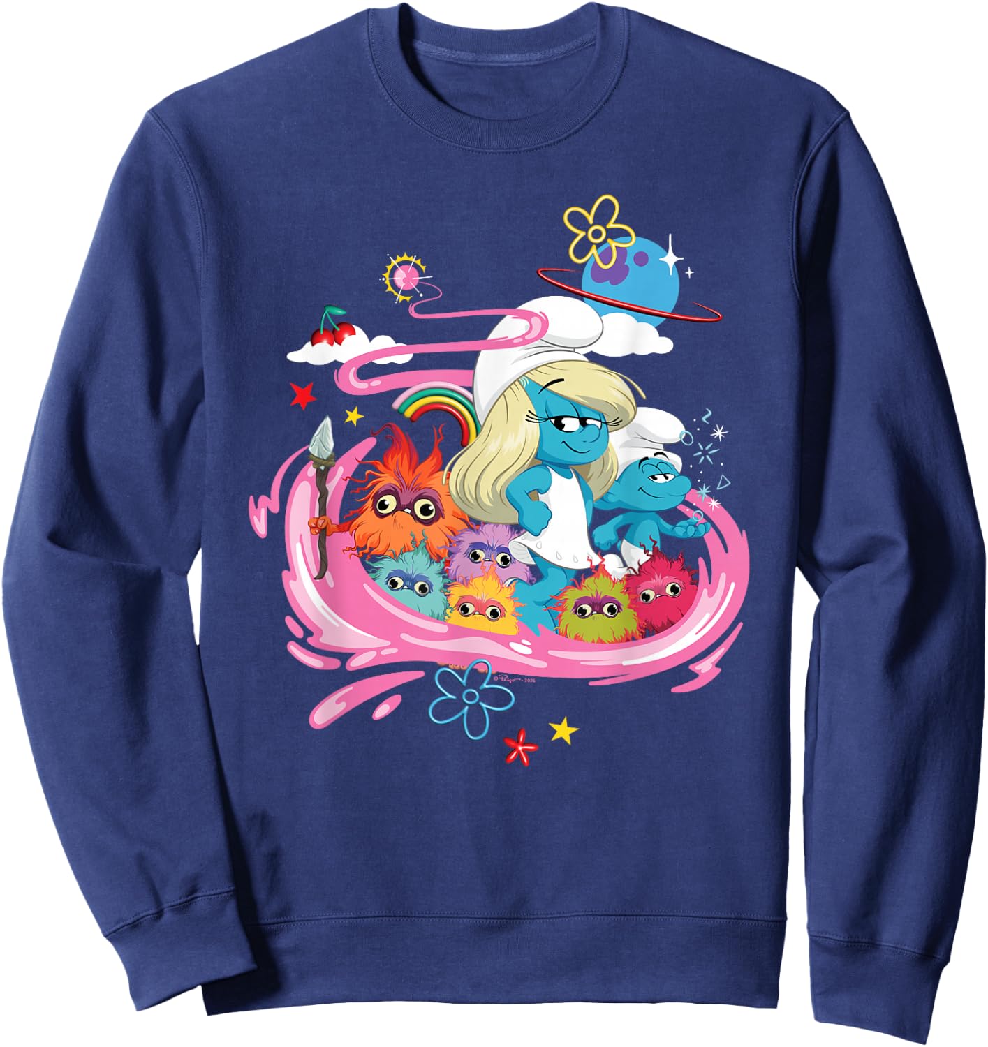 The Smurfs Movie Smurfette, No Name and Mama Poot Sweatshirt - Sweatshirt | Navy