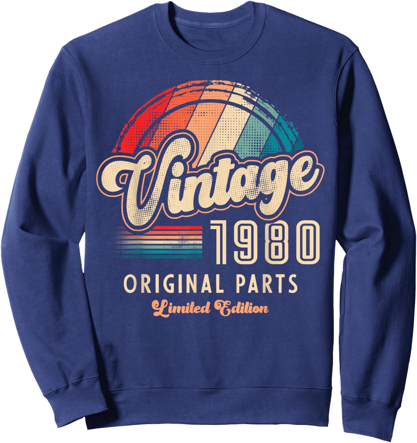 Vintage 1980 Original Parts 45th Anniversary Sweatshirt - Sweatshirt | Navy