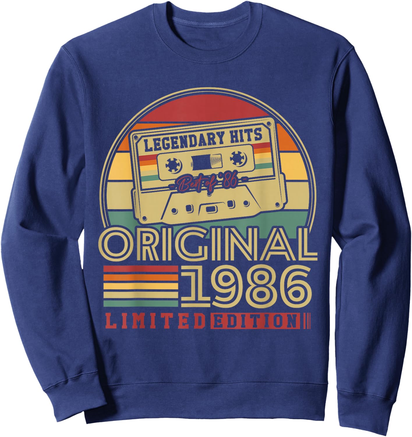 Original 1986 40th Birthday Vintage Gift Man Woman Sweatshirt - Sweatshirt | Navy