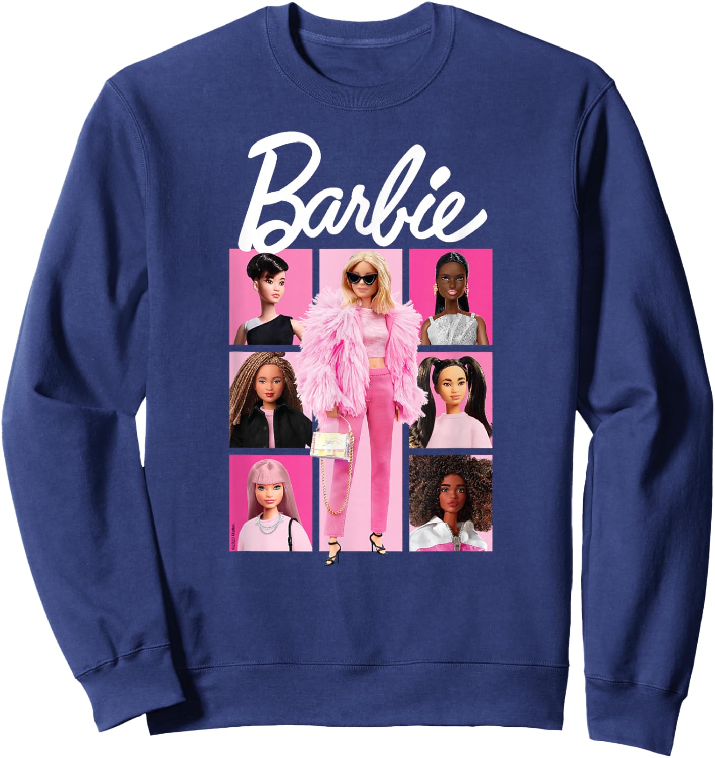 Barbie - Rosa Gitter Sweatshirt - Sweatshirt | Navy