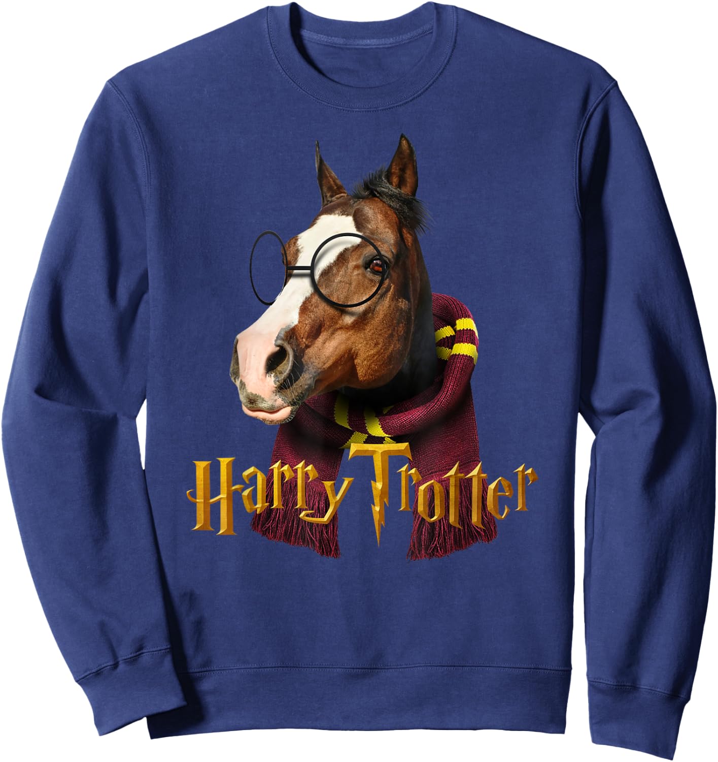 Cute American Quarter Horse Rider Horse Brown Sweatshirt - Sweatshirt | Navy