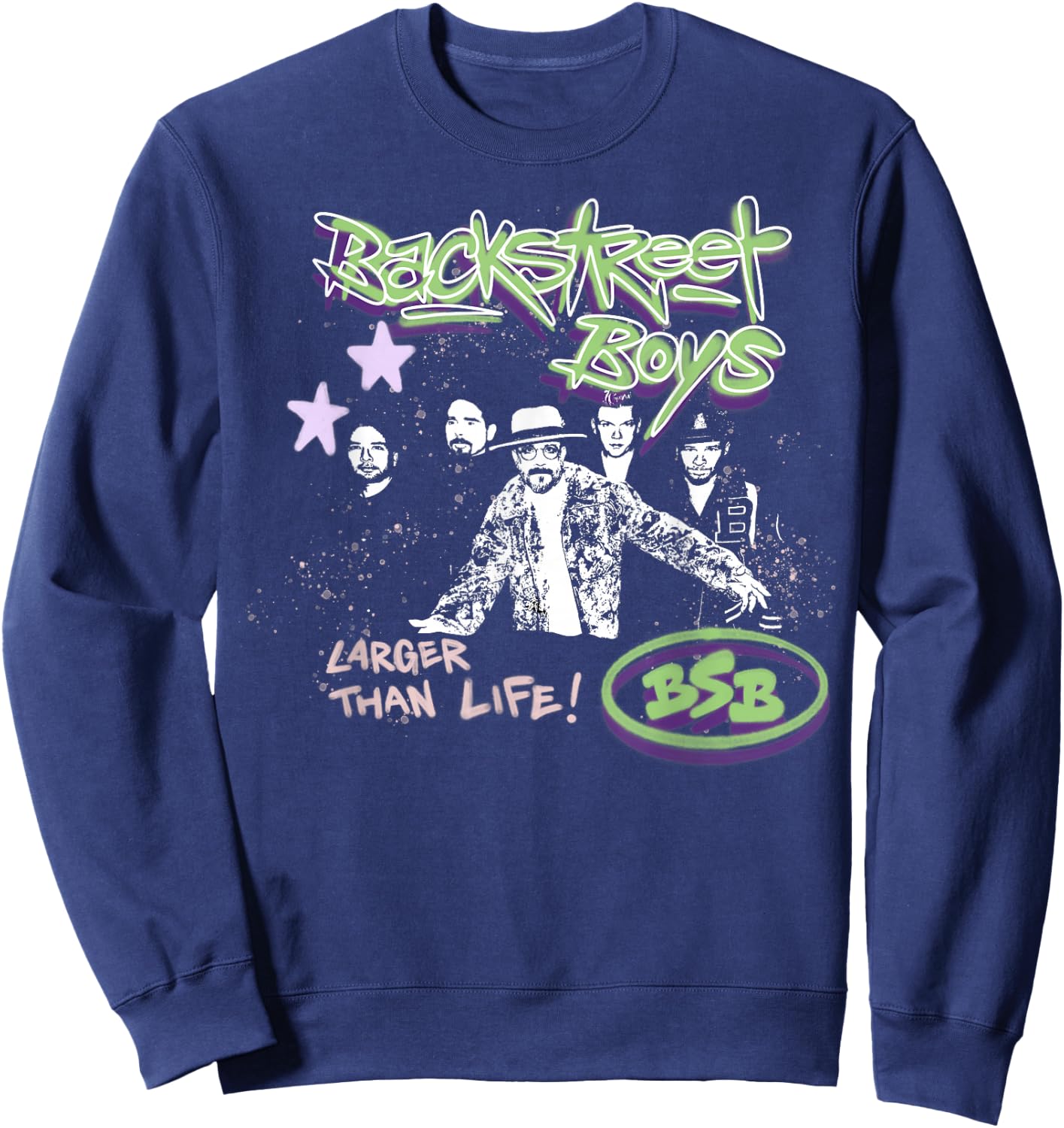 Backstreet Boys Graffiti Photo Sweatshirt - Sweatshirt | Navy