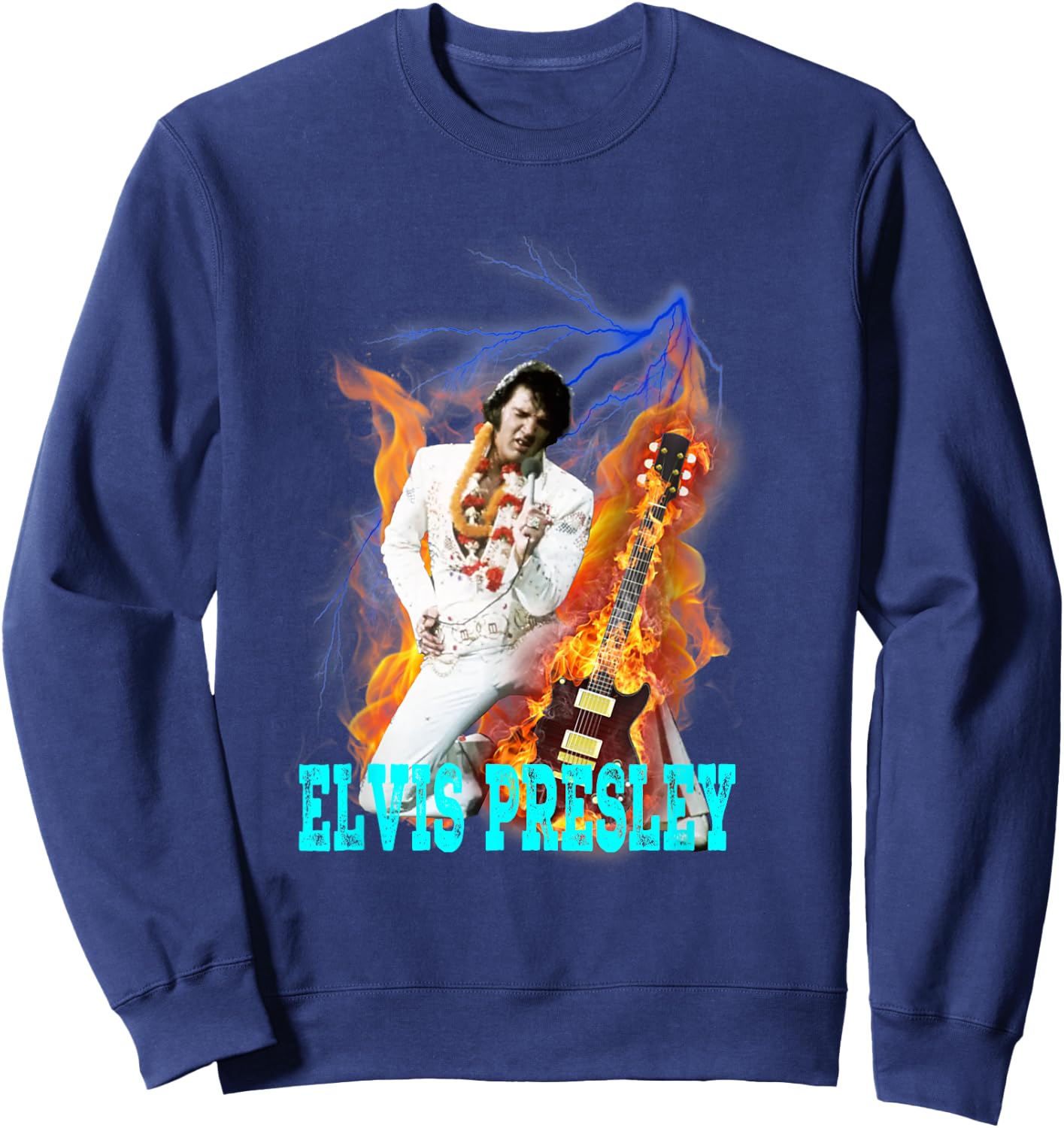 Elvis Presley_004 , black Sweatshirt - Sweatshirt | Navy