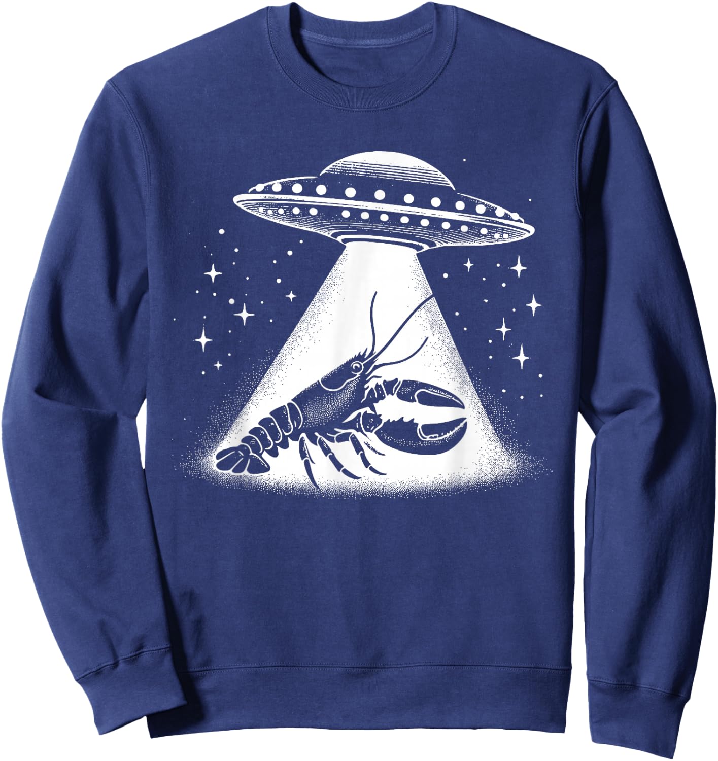 Lobster Dad Mom Lover - Funny Alien UFO Sweatshirt - Sweatshirt | Navy