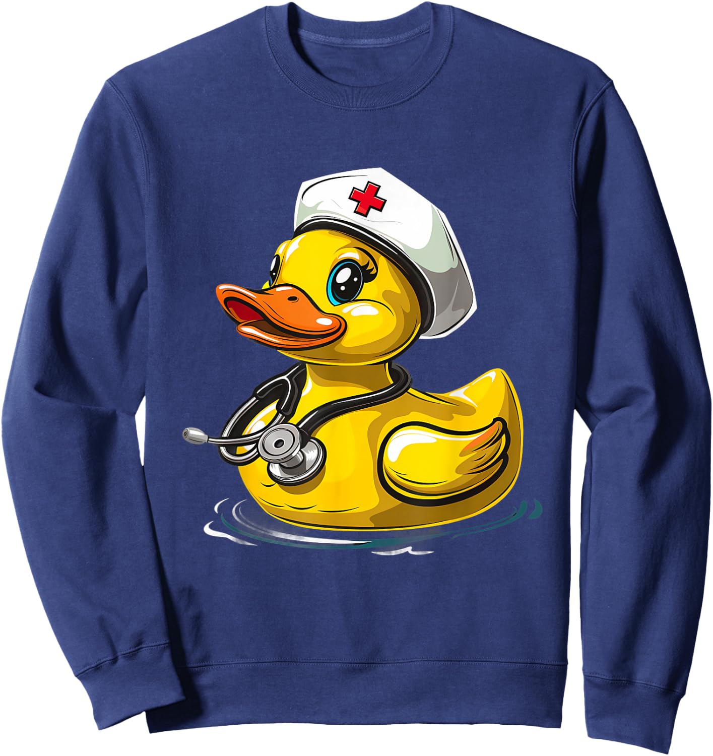 Doctor Rubber Duck Nursing School Medical Rubber Duck Sweatshirt - Sweatshirt | Navy