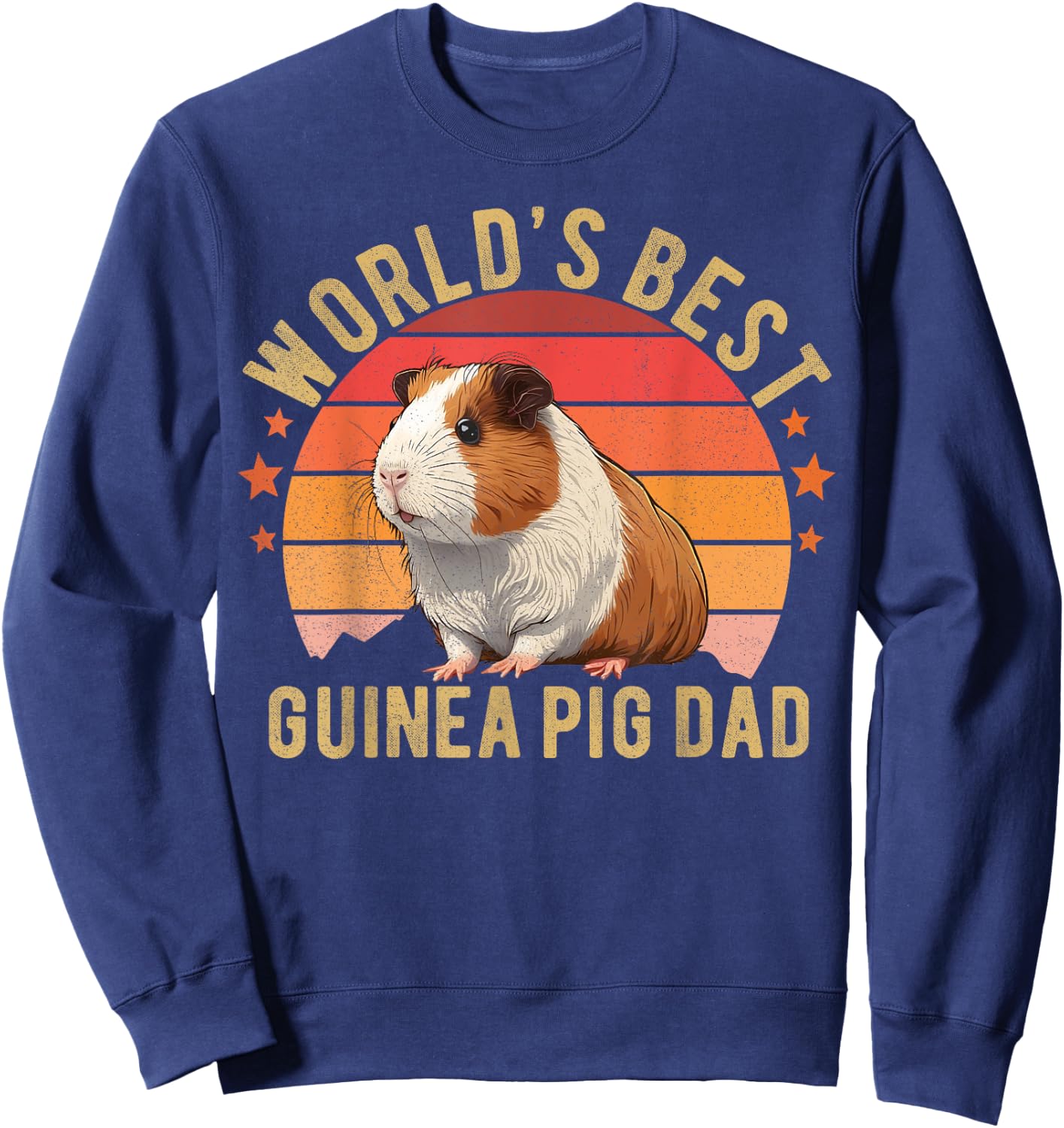 Guinea Pig Shirt Worlds Best Guinea Pig Dad Furry Potato Sweatshirt - Sweatshirt | Navy
